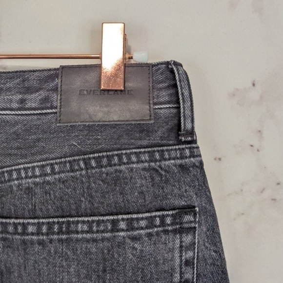 Everlane Jeans Button Fly 90s Cheeky Straight High Rise Washed Black NEW - Picture 14 of 15
